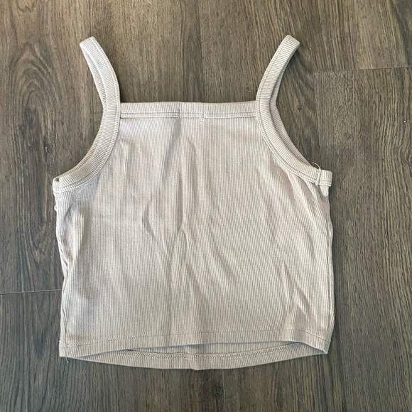 Garage ribbed brown tank top - Picture 3 of 3